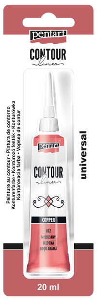 PENTART kontúrozó festék - 20 ml – copper