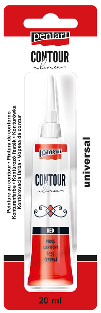 PENTART kontúrozó festék - 20 ml – red