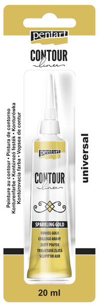 PENTART kontúrozó festék - 20 ml – sparkling gold
