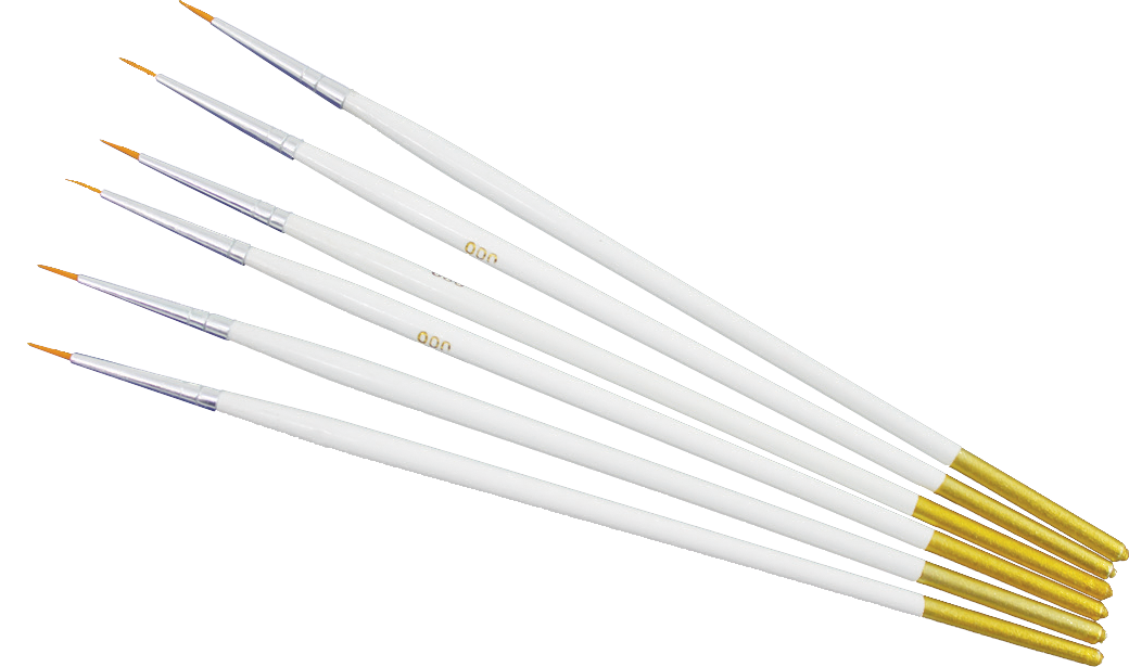 Kontúrozó ecset készlet/6 részes – liner, 6 pcs/pack, size 00