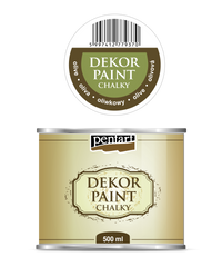 Krétafesték Chalky Pentart - 500 ml – olive