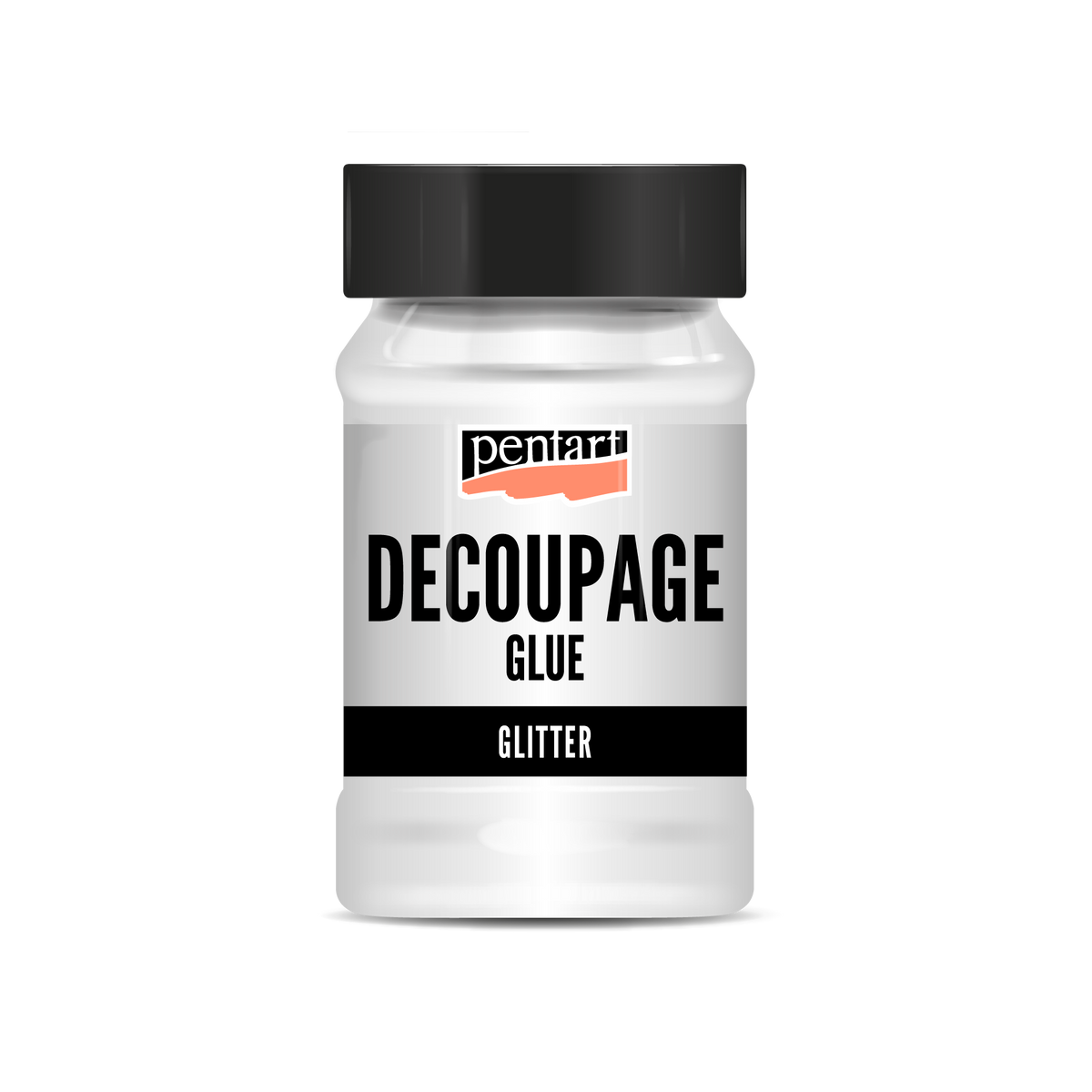 Pentart Decoupage ragasztó és lakk csillámmal - 100 ml