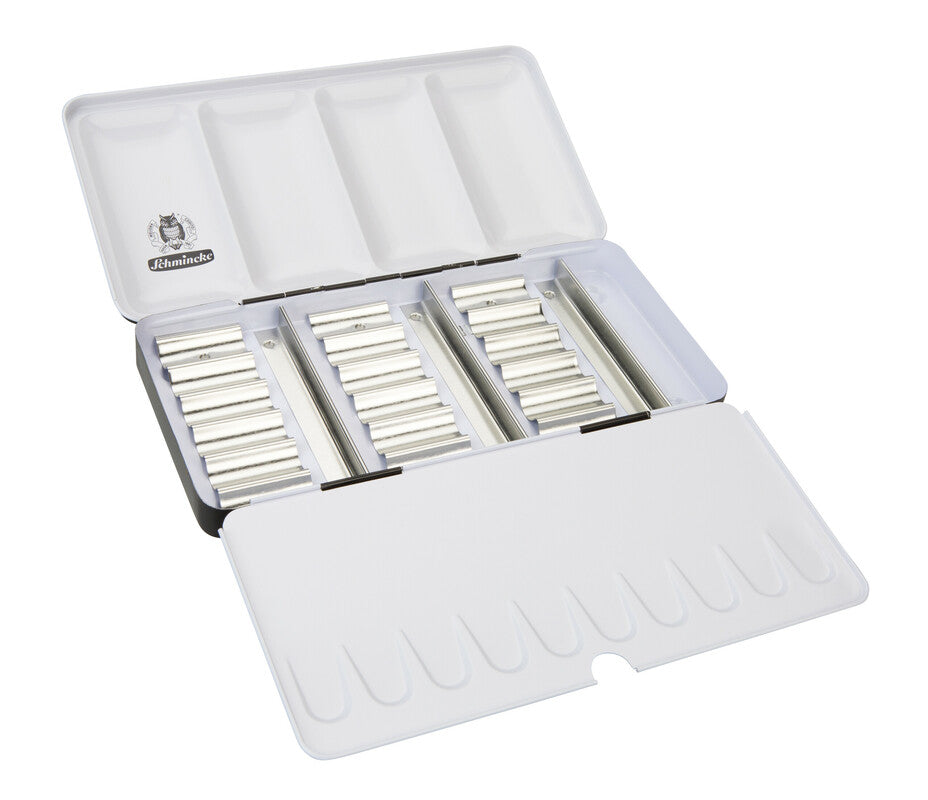 Schmincke üres fémdoboz 18 x 5 ml tubushoz