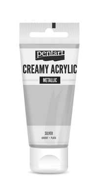 creamy acrylic metallic 60 ml – ezüst
