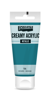 creamy acrylic metallic 60 ml – pávakék