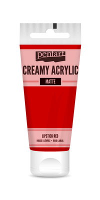 Krémes akrilfesték matt Pentart 60 ml – lipstick red