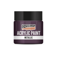 Metál akrilfesték - 50 ml – eggplant