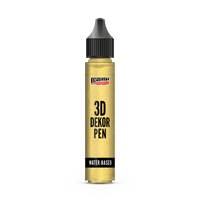 Pentart 3D Decor Pen csillámos kontúrozó toll - arany, 30 ml