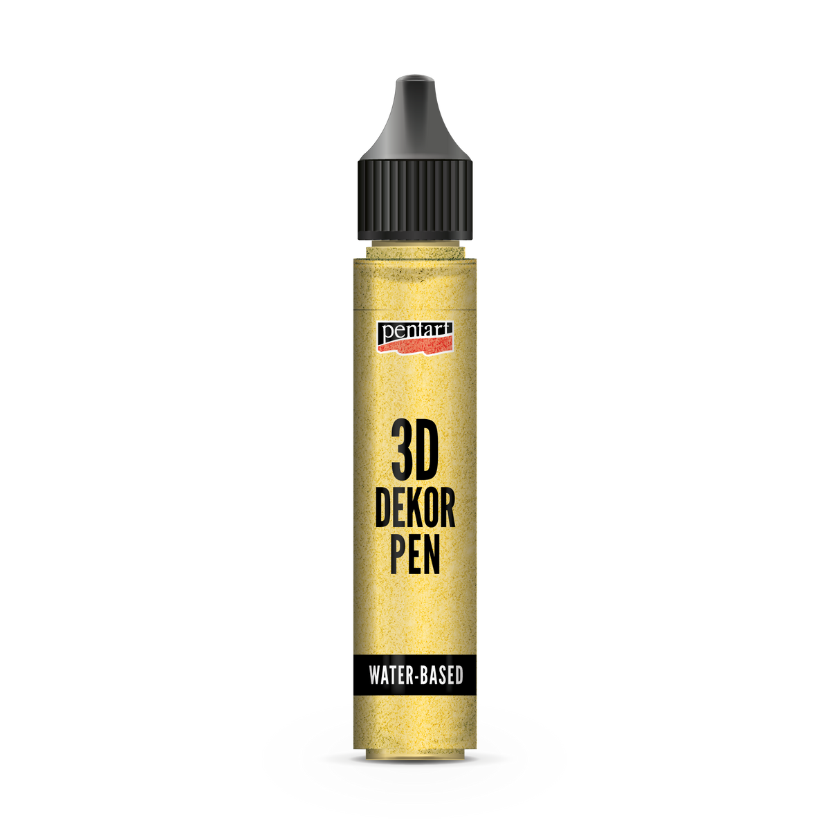 Pentart 3D Decor Pen csillámos kontúrozó toll - arany, 30 ml