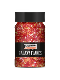 Pentart Galaxy Flakes dekorpehely Ida red-gold min. 15 g