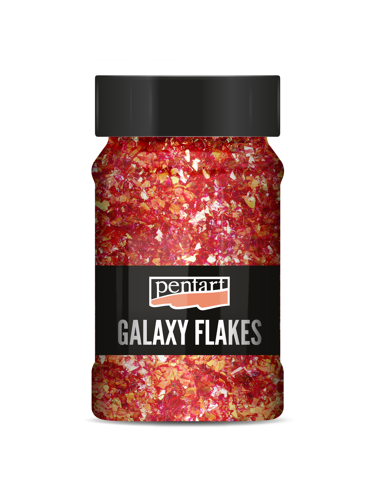 Pentart Galaxy Flakes dekorpehely Ida red-gold min. 15 g