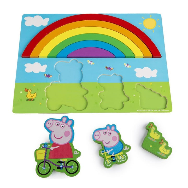 3D fából készült szivárvány puzzle PEPPA PIG (2)