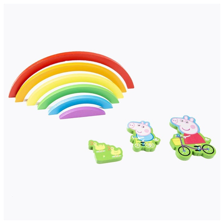 3D fából készült szivárvány puzzle PEPPA PIG (3)