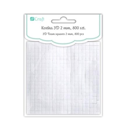 3D Kétoldalú öntapadó négyszögök 2 mm / 800 db