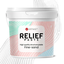 ARTMIE 3D dombornyomó modellezőpaszta Relief Paste Fine-sand vödör, finom szemcsés szerkezettel
