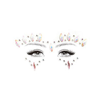 3D matricák drágakövekkel Face – Innocent White