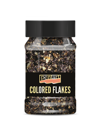 Fém fóliapehely Pentart 100 ml – black - gold