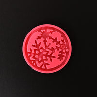 Professzionális szilikon forma Pentart- domino 2db – Christmas ornament - snowflake
