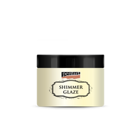 Pentart Junior Paints Shimmer Glaze csillámos máz 150 ml – gyöngyházfehér