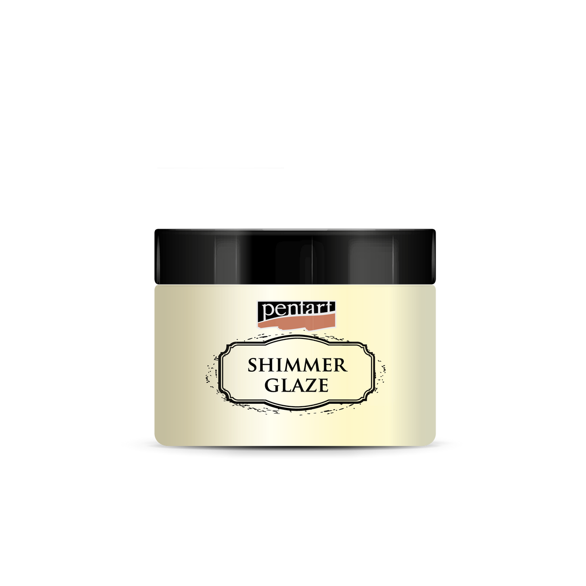 Pentart Junior Paints Shimmer Glaze csillámos máz 150 ml – gyöngyházfehér