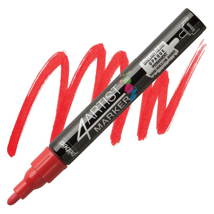 4ARTIST MARKER Pébéo olajbázisú 4mm – piros