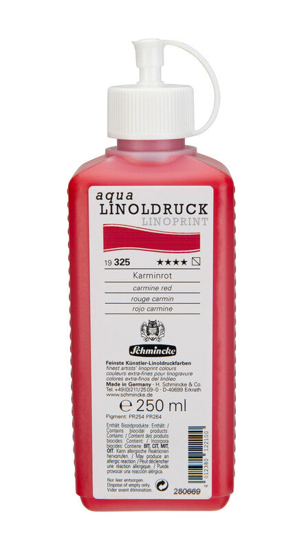 Schmincke aqua-LINOPRINT linómetsző festék 250 ml – 325 Kárminpiros