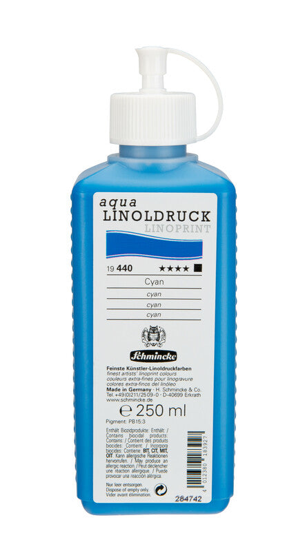 Schmincke aqua-LINOPRINT linómetsző festék 250 ml – 440 Ciánkék