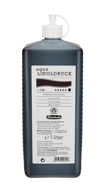Schmincke aqua-LINOPRINT linómetsző festék 1 l Ivory black