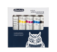 Schmincke aqua-LINOPRINT linómetsző festékkészlet, 5 x 20 ml