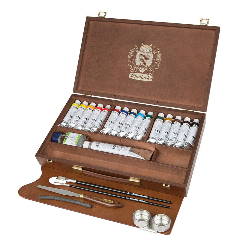 Schmincke NORMA Professional fadobozos készlet, 15 x 35 ml + 120 ml fehér