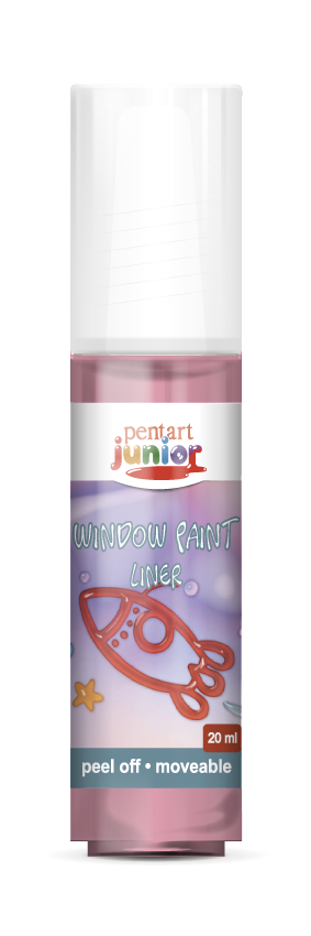 window paint 20 ml, – piros