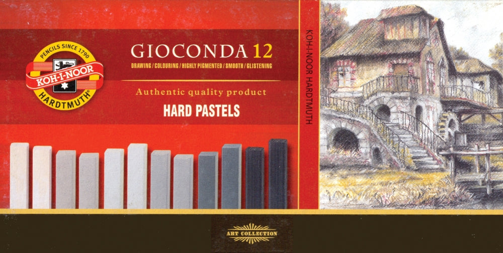 8122G Olajpasztell GIOCONDA HARD 12db. 7x7mm. szürke árnyalatok