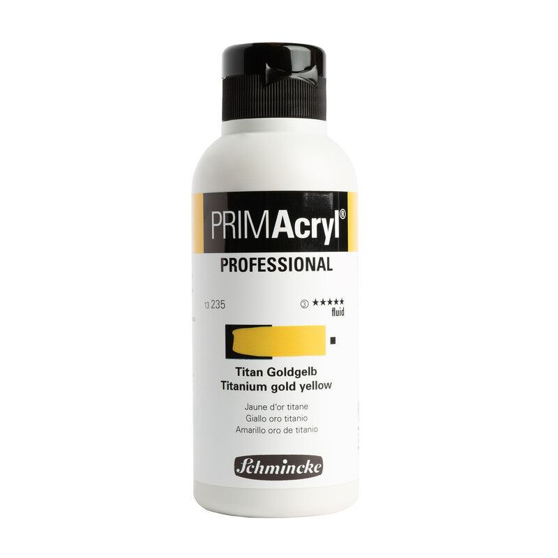 Schmincke PRIMAcryl Professional akrilfesték 250 ml – 235 Titán arany sárga folyékony