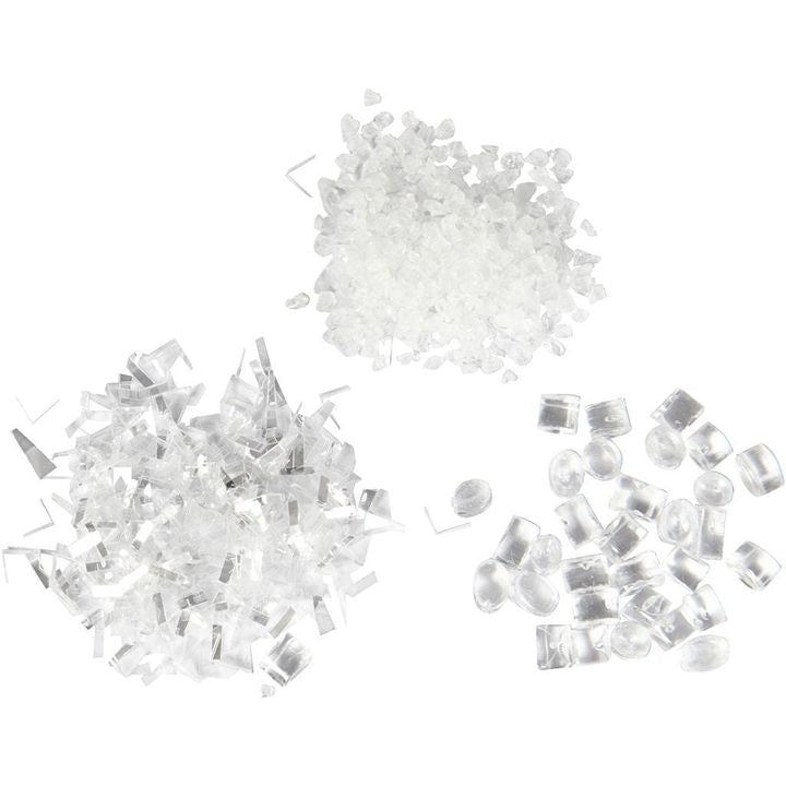 Fehér csillámpor - 3 db-os készlet