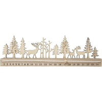 Fa adventi naptár - visszaszámláló 40 cm