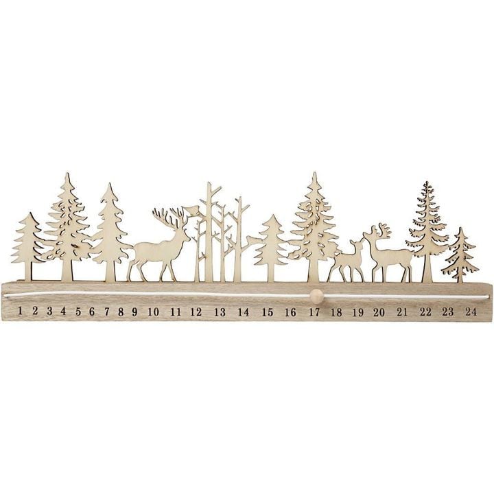 Fa adventi naptár - visszaszámláló 40 cm