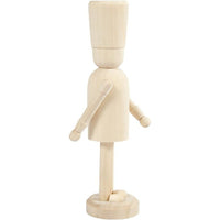 Fa figura dekoráláshoz - Diótörő 18 cm