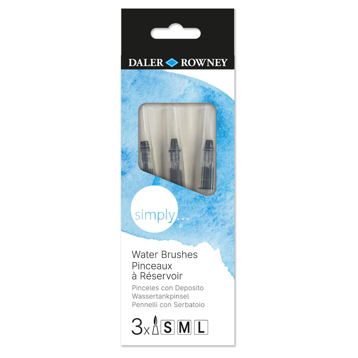DALER ROWNEY Simply víztartályos ecset készlet 3 db