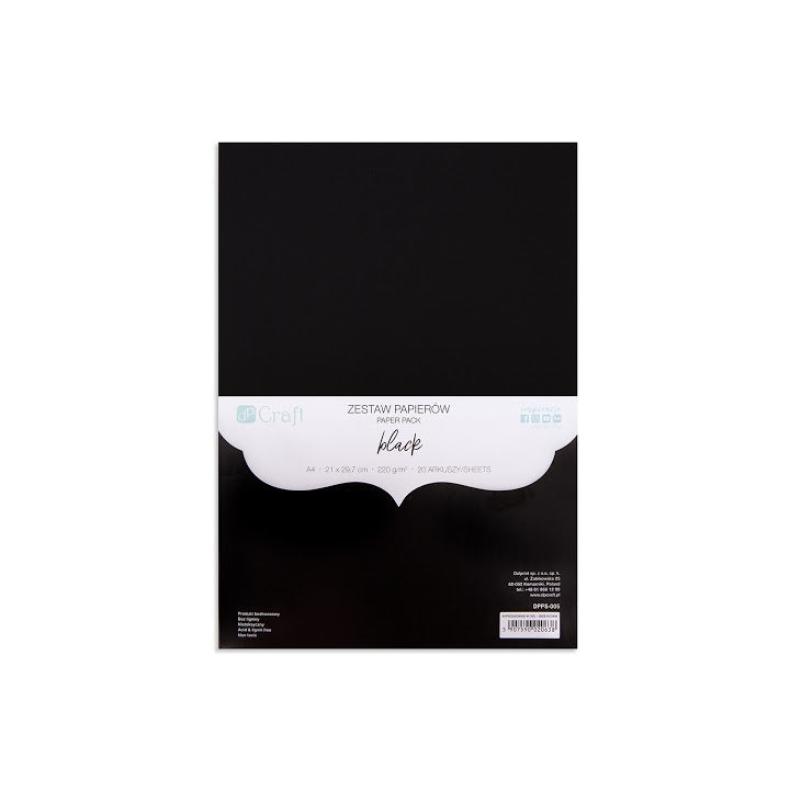 Színes DP Craft papírok - 20 db – black