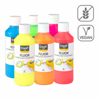Creall Fluor temperafesték készlet, 6 × 250 ml, vegyes színek
