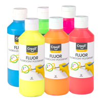 Creall Fluor temperafesték készlet, 6 × 250 ml, vegyes színek