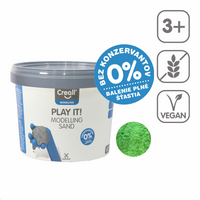 Creall Play it! modellező homok 750 g tégelyben – zöld