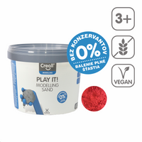 Creall Play it! modellező homok 750 g tégelyben – piros