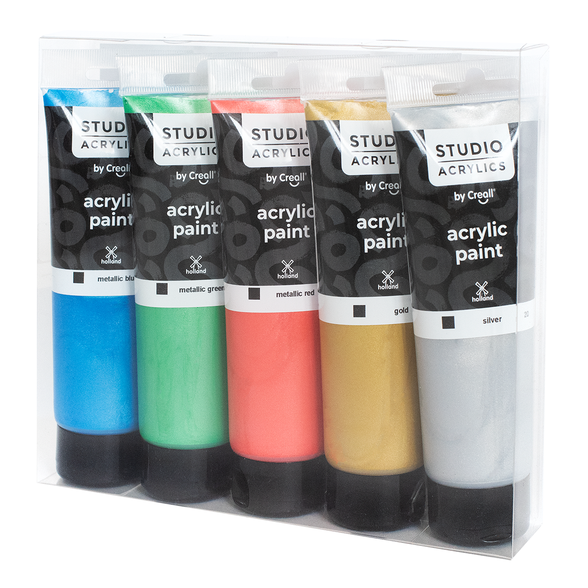 Creall Studio acrylics akrilfesték készlet, 5 × 120 ml, mix