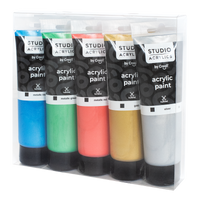Creall Studio acrylics akrilfesték készlet, 5 × 120 ml, mix