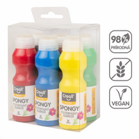 Creall Spongy temperafesték készlet szivacsos fejjel – 6 × 70 ml