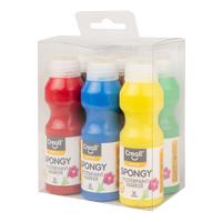 Creall Spongy temperafesték készlet szivacsos fejjel – 6 × 70 ml