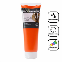 Molenaer akrilfesték 250 ml – narancssárga