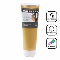 Molenaer akrilfesték 250 ml – arany