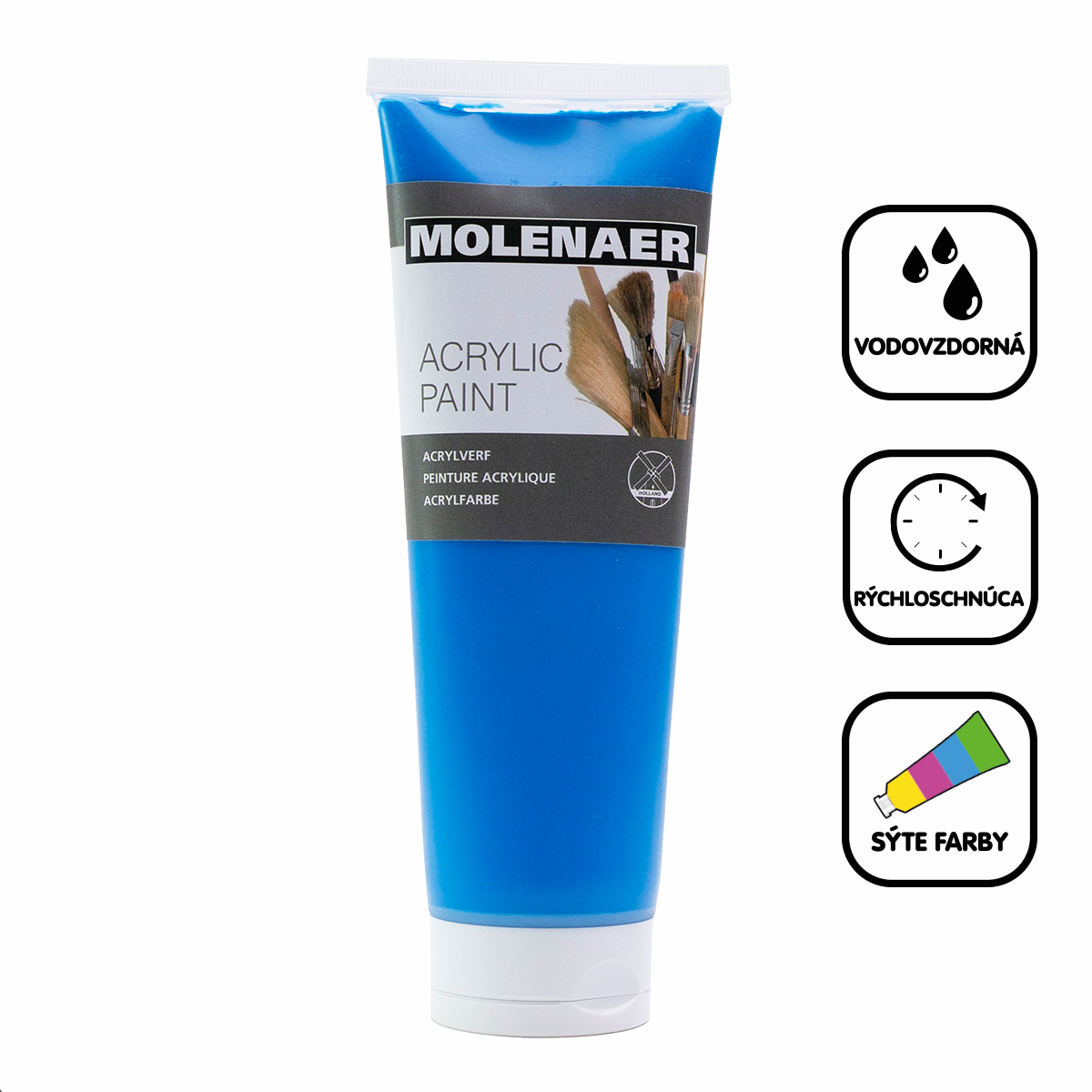Molenaer akrilfesték 250 ml – kék